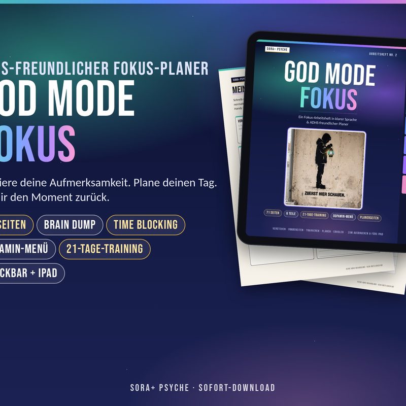 Fokus-Planer GOD MODE FOCUS auf iPad und Papier