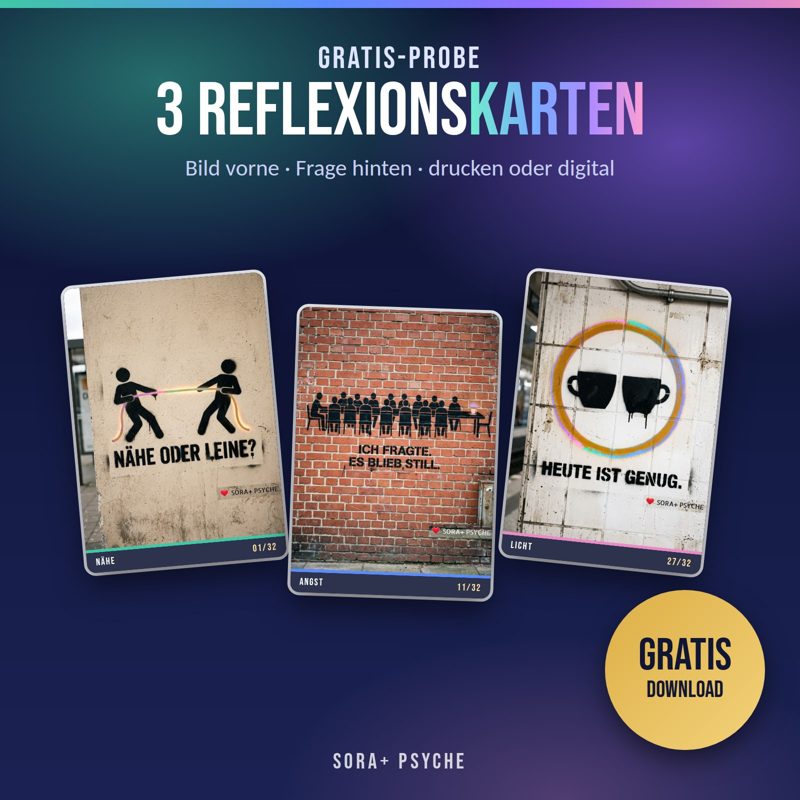 Drei gratis Reflexionskarten