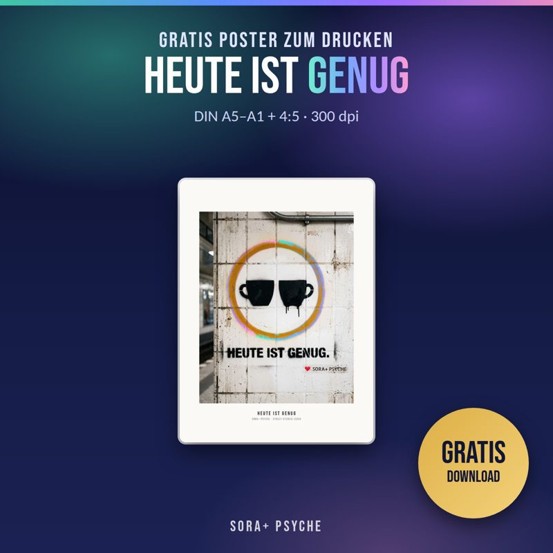 Gratis Poster Heute ist genug